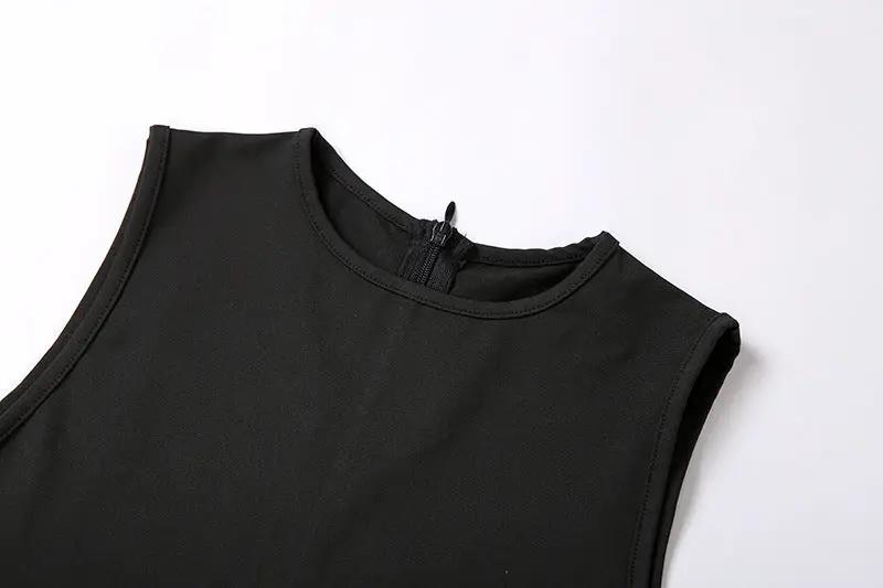 Simples Market black sleeveless pencil jumpsuit with back zipper.