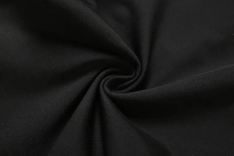 Pencil jumpsuit Simples Market black fabric close-up