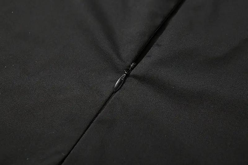 Pencil Jumpsuit for Women by Simples Market, black fabric with front zipper.