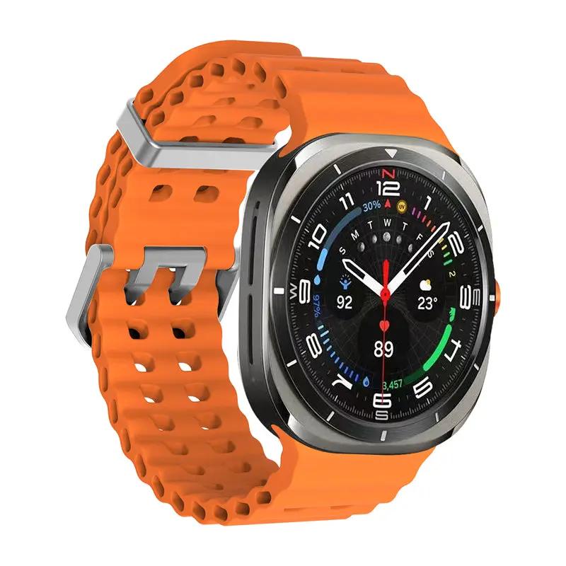 Marine Band silicone strap for Samsung Galaxy Watch Ultra2 47mm, orange