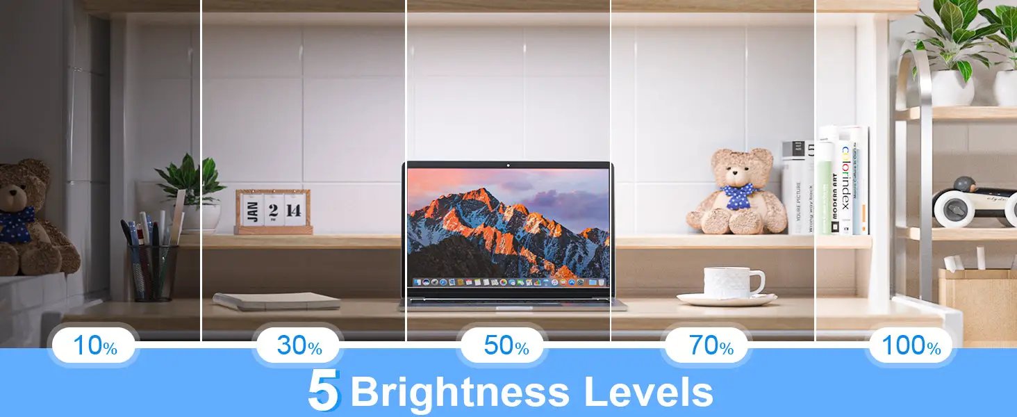 WILLED 5W dimmable night light by Simples Market with 3 color modes; 2500mAh rechargeable for under-cabinet use