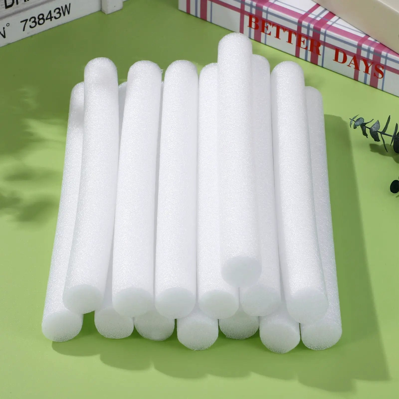 14-pack white foam anti-slip sofa strips for filling couch gaps, foam cylinder fillers