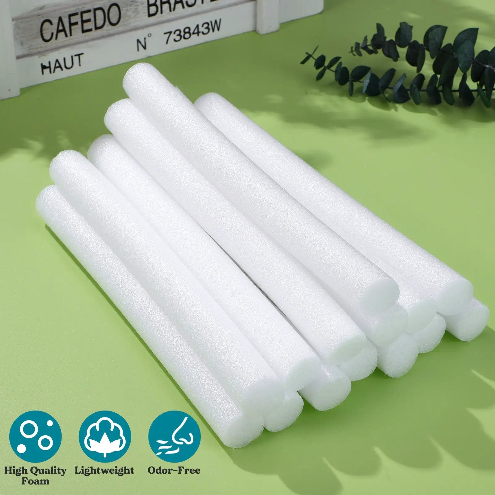 Foam sofa strips set, 14pcs anti-slip, white lightweight odor-free fillers by Simples Market