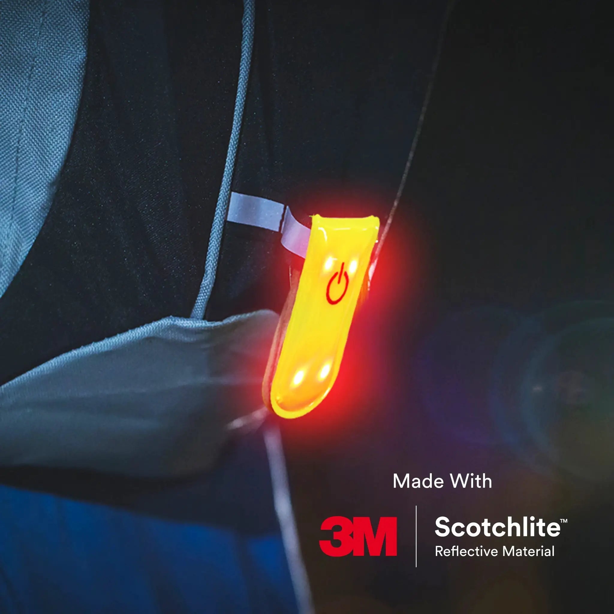 Salzmann Magnetic LED Clip With 3M Scotchlite Reflective Material And Four Ultra Bright LEDs For Enhanced Visibility