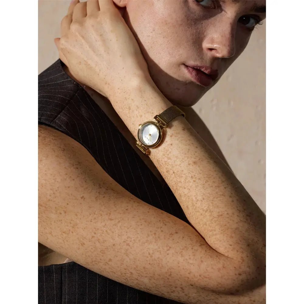Yhpup Fashion Stainless Steel Ladies Watch With 18K Gold PVD Plating Japanese Movement 3 ATM Water Resistant