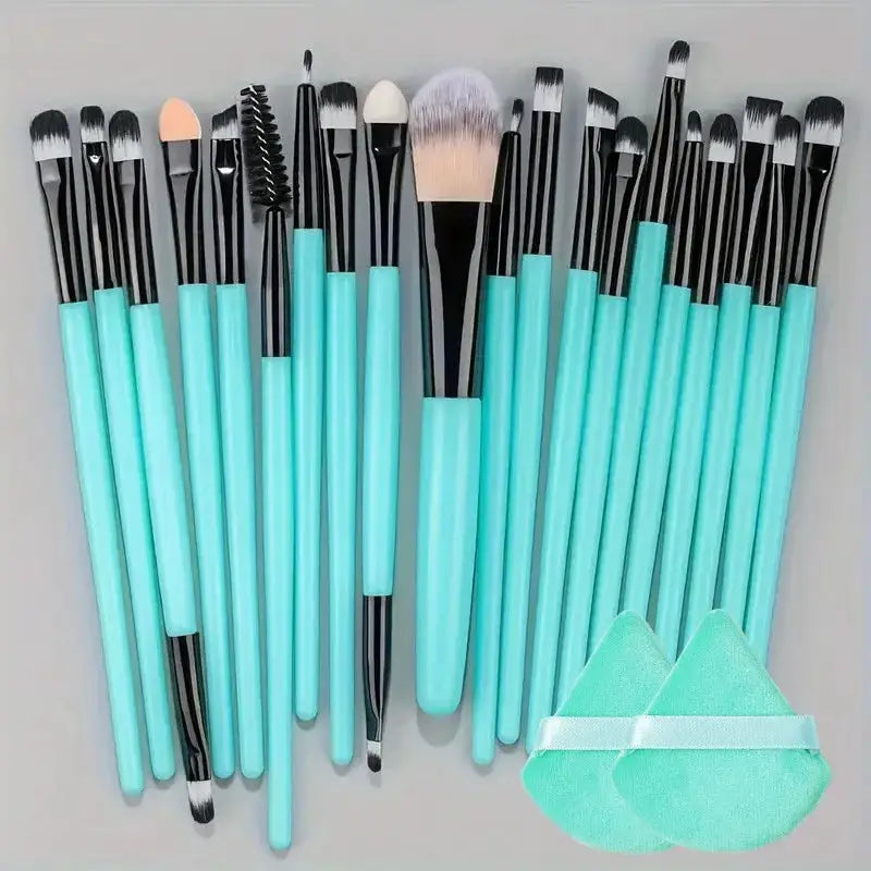 CosmoBeauty 20 Piece Makeup Brush Set Premium Synthetic Hair For Flawless Blending On Cheeks Eyes And Foundation