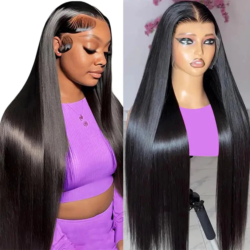 100 Percent Malaysia Remy Human Hair Lace Front Wig 13x6 Bone Straight 30 Inch 13x4 Lace Frontal Wig