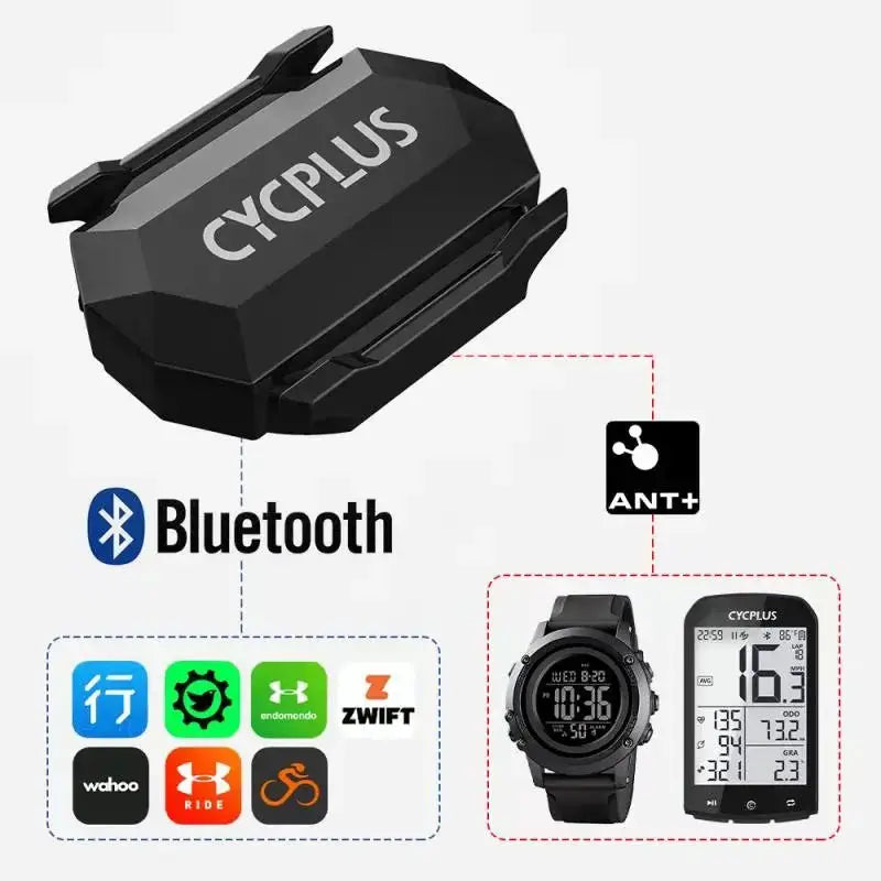 CycPlus C3 Cadence Speed Dual Sensor Bike Computer ANT Plus Bluetooth Waterproof GPS Cycling