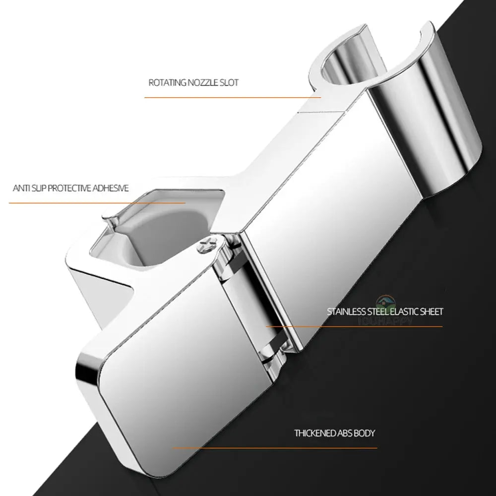 Adjustable chrome shower head holder bracket for universal rail by Simples Market