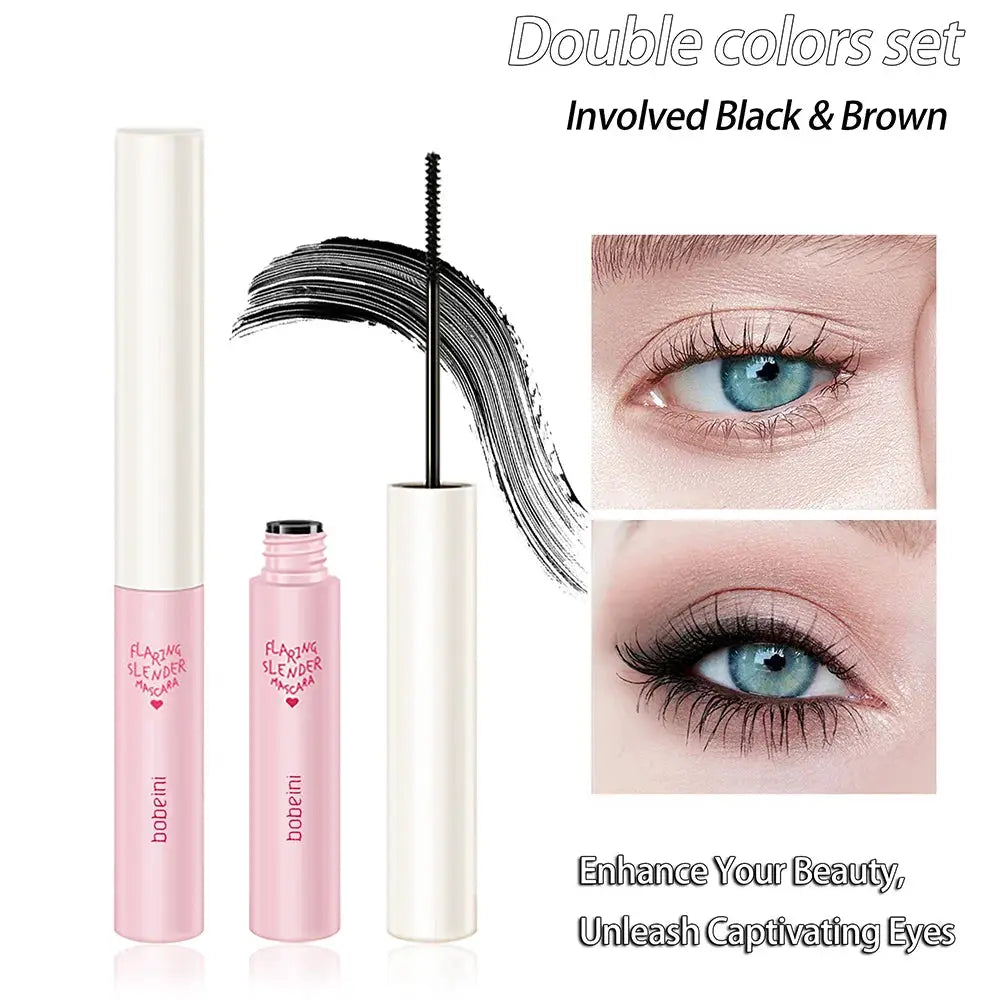 Silk Fiber Curling Mascara With Ultra Fine Brush For Precision Lengthening And Volumizing Waterproof Smudge Proof