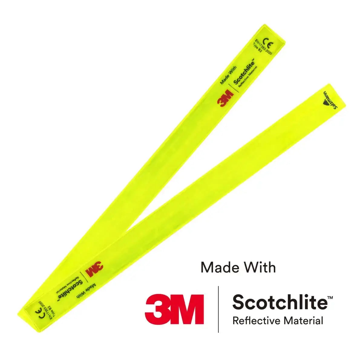 Salzmann High Visibility Reflective Slap Wrap Armband for Night Running Cycling and Walking Made with 3M Scotchlite