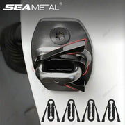 SEAMETAL car door shock absorber kit with black silicone pads and silver mounting plate; 4-piece set