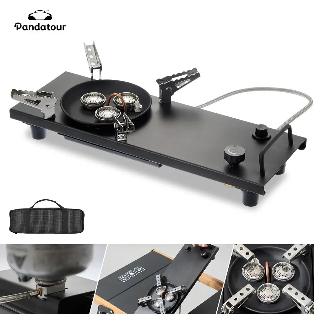 Pandatour IGT 0.5UNT Gas Stove Folding Outdoor Camping Table Stove With One Click Ignition High Firepower Burner
