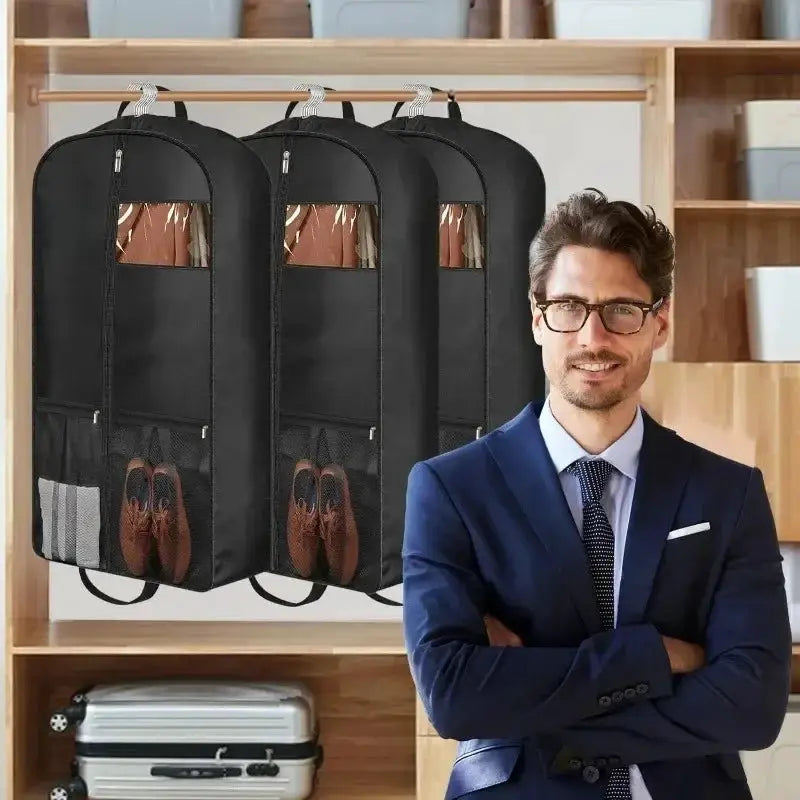 TravelPro Gusseted Hanging Garment Bag With Zipper Closure For Shirts Coats And Dresses Wrinkle Free For Travel