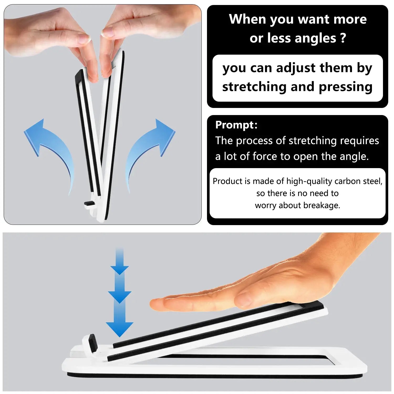 NovaTech Carbon Steel Desktop Speaker Stand With Shock Absorption For Enhanced Sound Quality