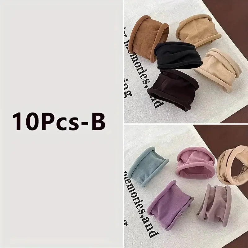 Colorful Nylon Elastic Hair Bands For Women And Girls Set Of 5 10 20 Pcs Ponytail Holders Hair Ties Scrunchies