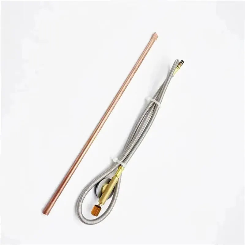 Pandatour hand-held charcoal fire igniter spray gun with copper rod and braided hose for outdoor grilling