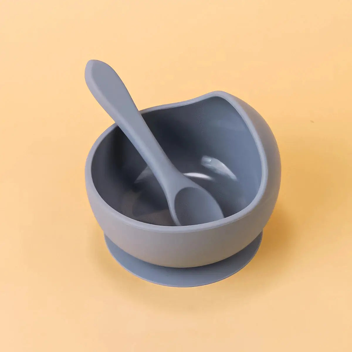 2 Piece Silicone Sucker Bowl Set For Infants And Toddlers With Strong Suction Base For Spill Free Mealtime