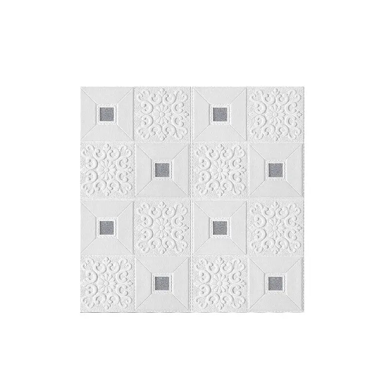 10 Pieces 70x70 CM 3D Brick Foam Wall Panels Waterproof Self Adhesive Ceiling Wallpaper Decoration