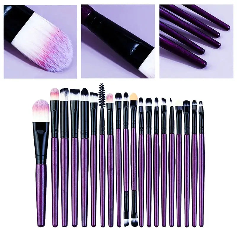 CosmoBeauty 20 Piece Makeup Brush Set Premium Synthetic Hair For Flawless Blending On Cheeks Eyes And Foundation