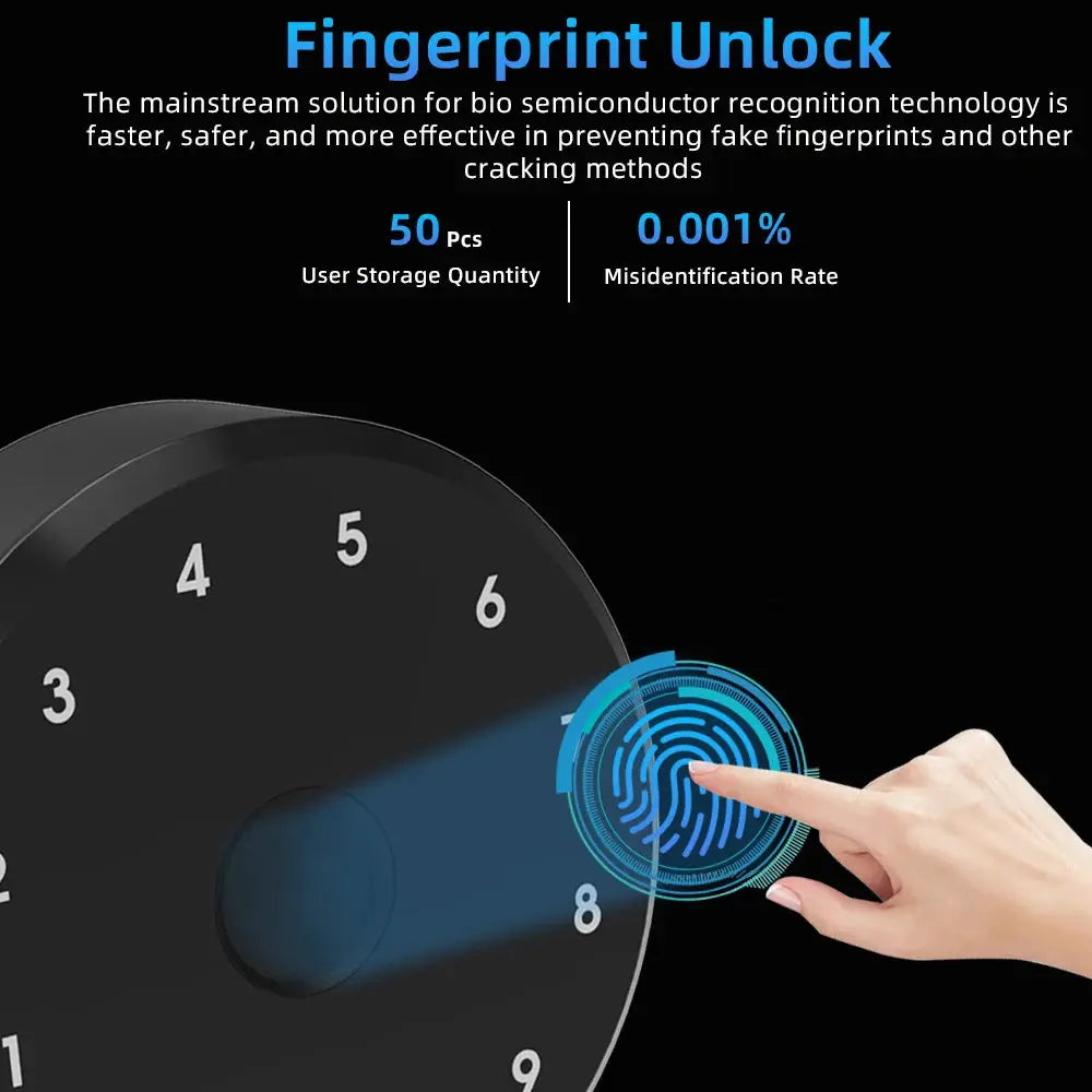 New RAYKUBE A1 Ultra Tuya BLE black fingerprint door lock with keypad and scanner by Simples Market