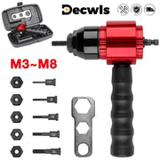 Nut Riveting Tool For Drill M3 To M8 Electric Rivet Nut Gun Converter DIY Quick Riveting Attachment