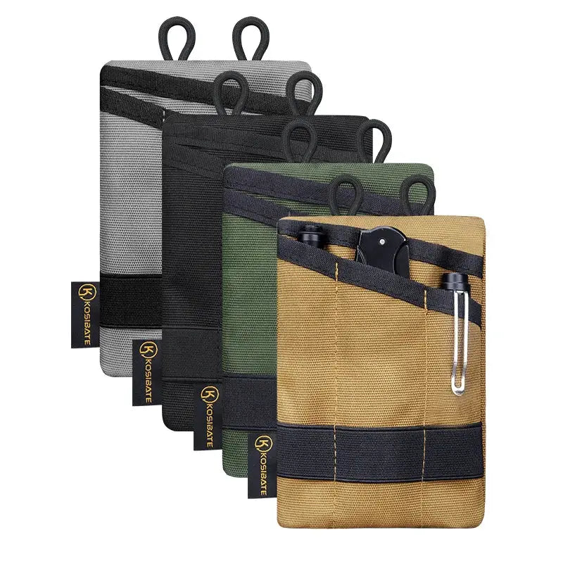Kosibate Tactical EDC Molle Pouch Mini Wallet Card Holder Belt Waist Pack Durable Nylon Camping Hiking Hunting Outdoor