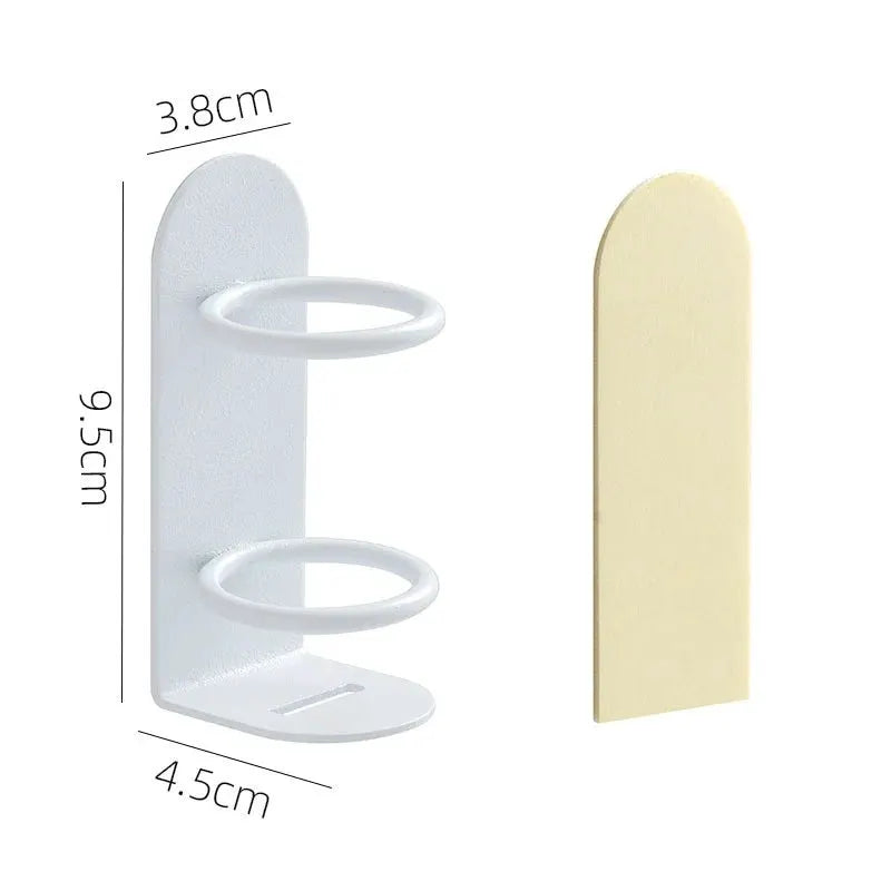 ZenHome Wall Mounted Electric Toothbrush And Razor Holder Punch Free Installation Space Saving Organizer