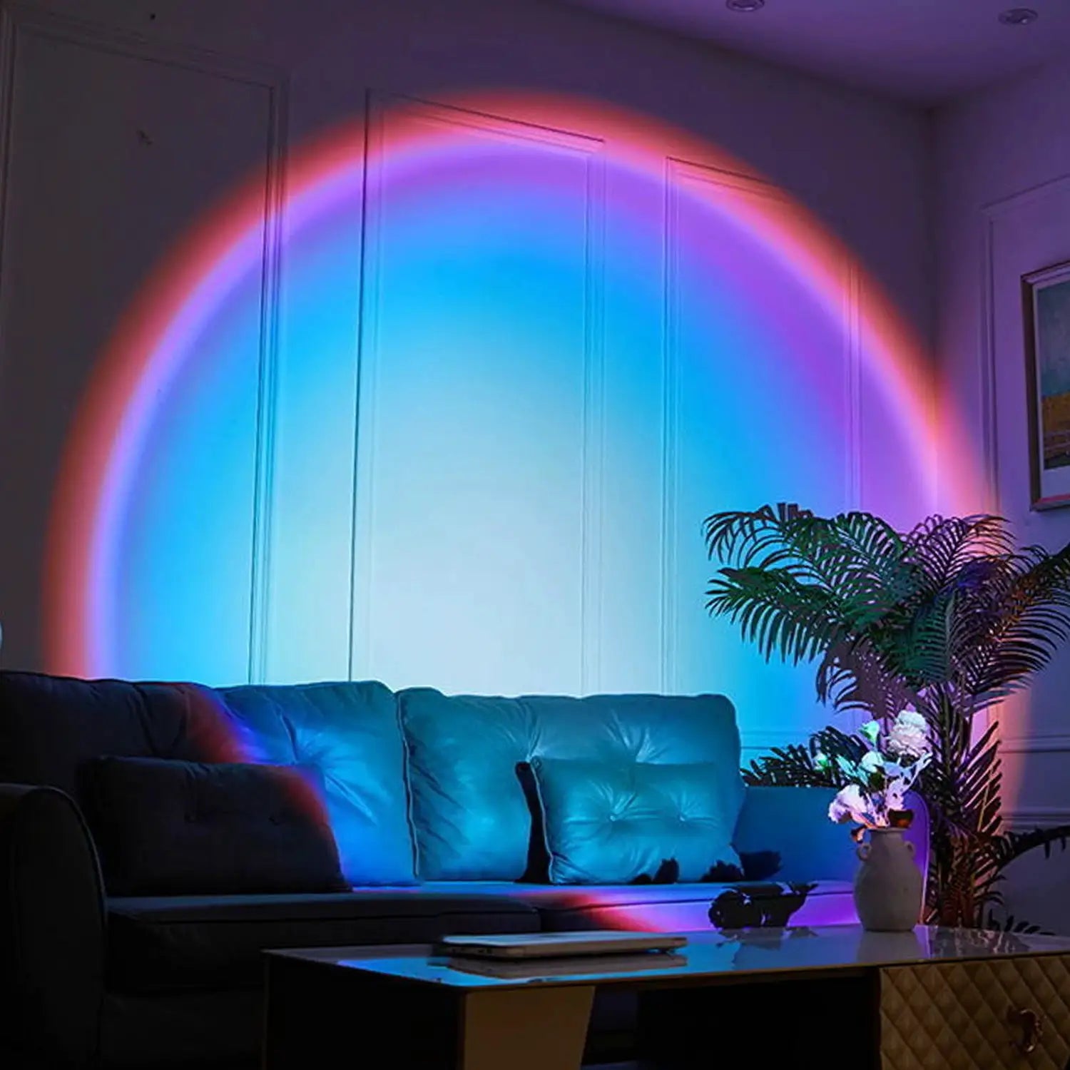 Rainbow Projection Lamp USB Powered Sunset Atmosphere Rotatable Angles
