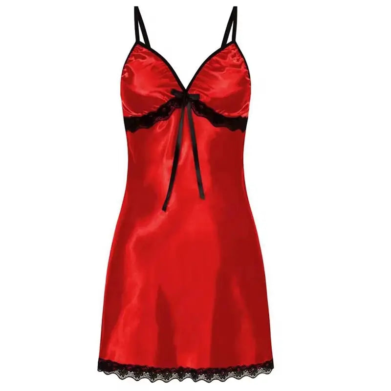 Aurora Lace Suspender Nightgown Plus Size Sleeveless V Neck Pajama Set Available In Multiple Colors