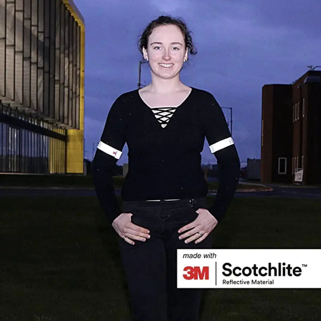 Salzmann High Visibility Reflective Slap Wrap Armband for Night Running Cycling and Walking Made with 3M Scotchlite