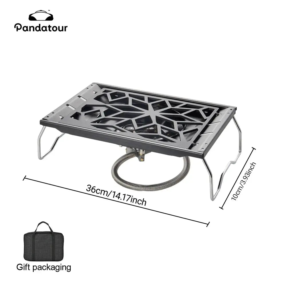 Pandatour IGT Camping Stove With Super High Firepower Stainless Steel Tabletop Desktop One Touch Folding Stove