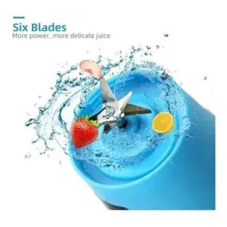 Mini USB Rechargeable Cordless Blender Portable 6 Blades Personal Travel Smoothies