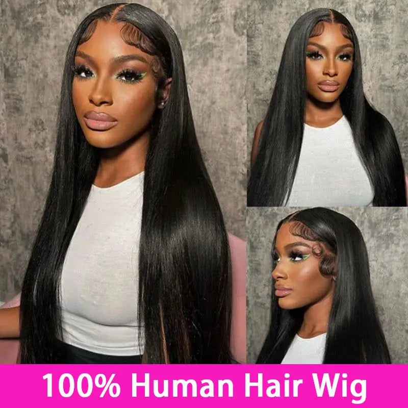 100 Percent Malaysia Remy Human Hair Lace Front Wig 13x6 Bone Straight 30 Inch 13x4 Lace Frontal Wig