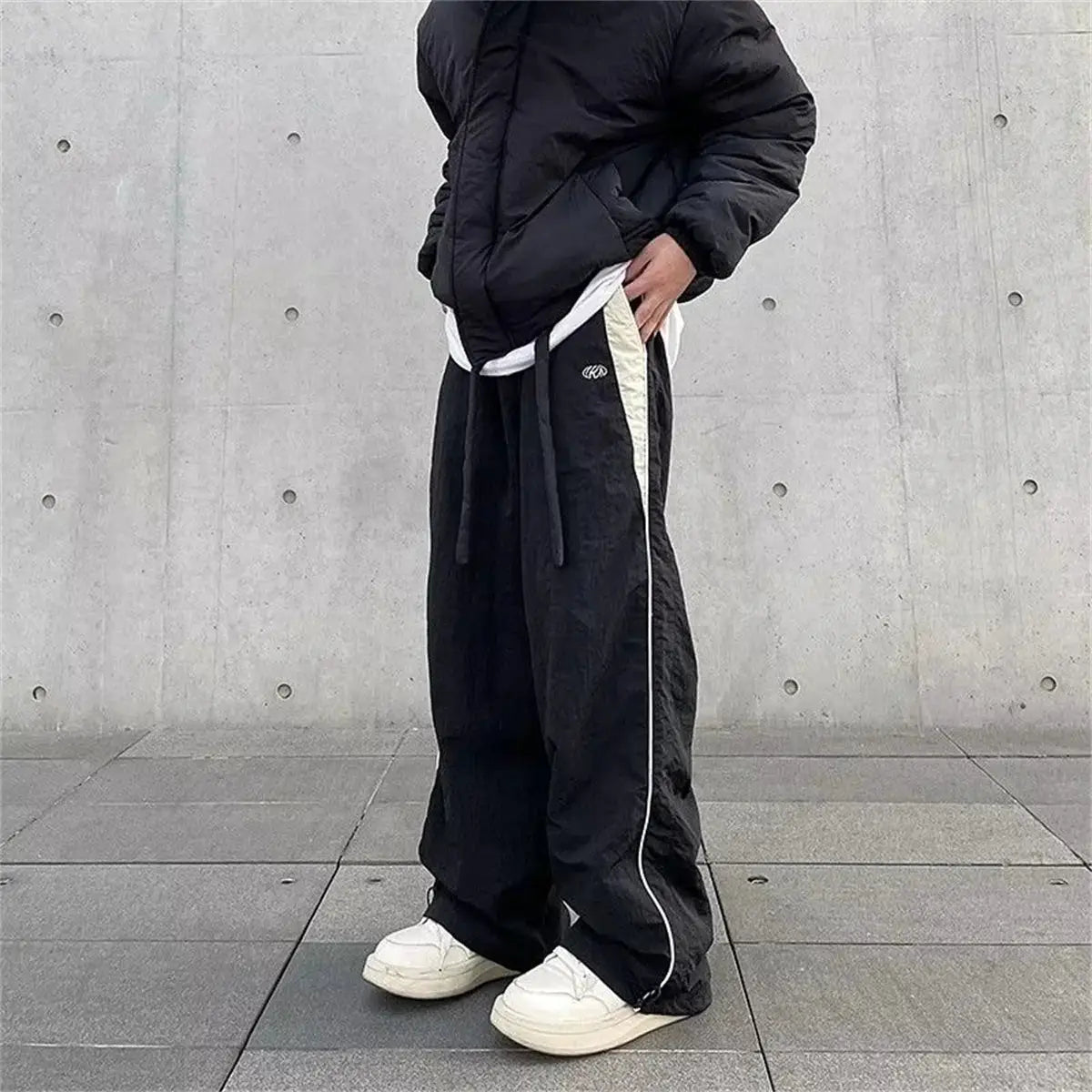 Women Baggy Harajuku Cargo Pants Streetwear Wide Leg Parachute Joggers Hip Hop Techwear Y2K Trousers