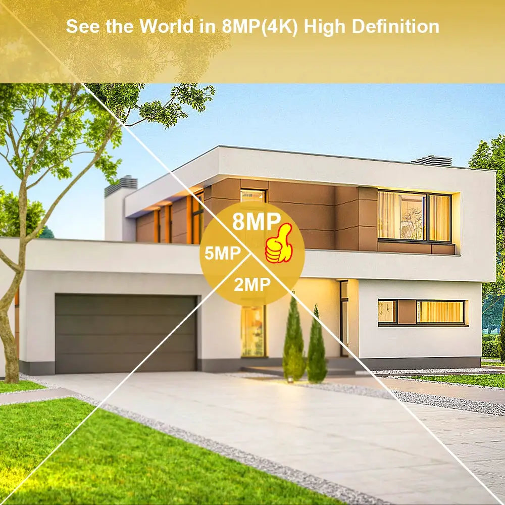 8MP 4K wireless PTZ outdoor IP camera with color night vision and AI auto-tracking