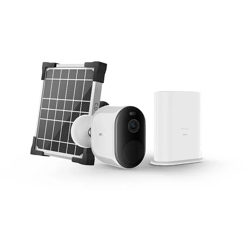 IMILAB EC4 outdoor security camera kit, 3 pieces, with solar panel and white base station