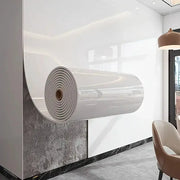 Marble foam wallpaper roll; self-adhesive, white and gray tile-look for walls