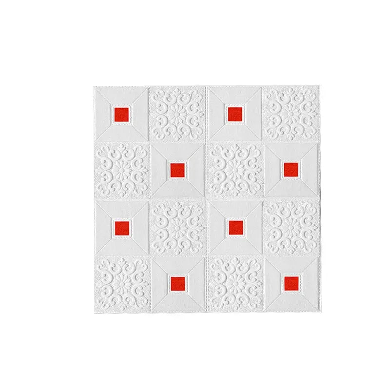 10 Pieces 70x70 CM 3D Brick Foam Wall Panels Waterproof Self Adhesive Ceiling Wallpaper Decoration