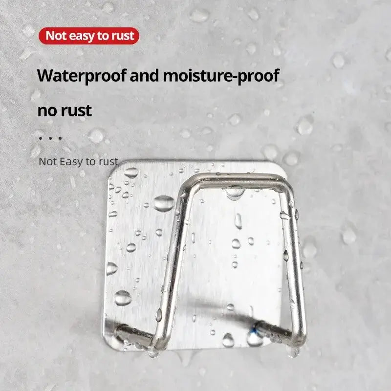 Simples Market stainless steel 304 sink shelf sponge holder with adhesive drain rack and wall hooks
