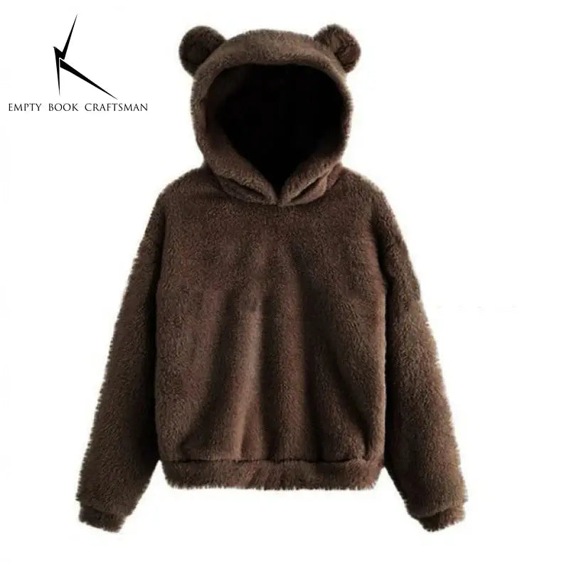 CozyNest Rabbit Ear Hoodie Sweatshirt For Women In Heavyweight Fleece Autumn Winter Warmth And Plush Comfort