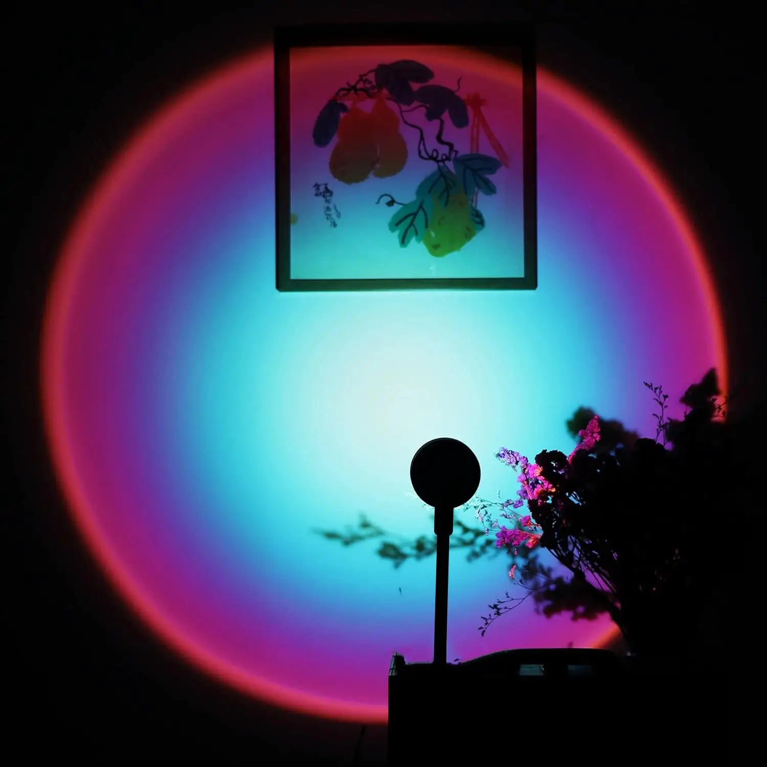 Rainbow Projection Lamp USB Powered Sunset Atmosphere Rotatable Angles