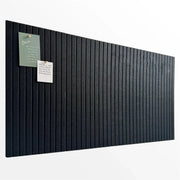 Simples Market 6pcs black felt slat-wall panels; cork board alternative for office walls