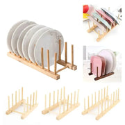 Simples Market wooden dish drying rack for plates and tableware, multi-functional kitchen storage