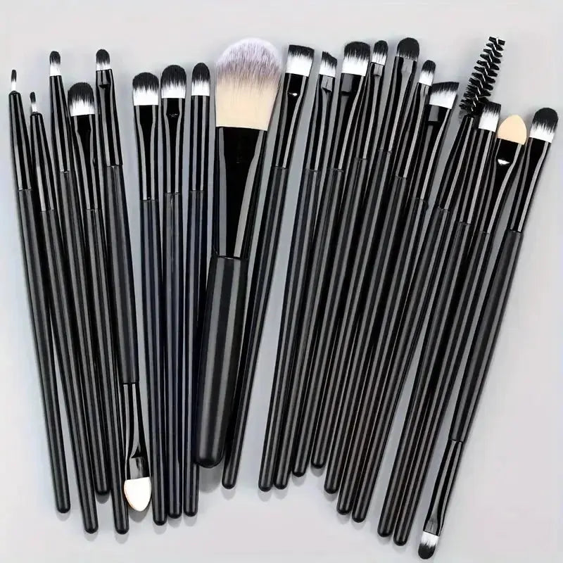 CosmoBeauty 20 Piece Makeup Brush Set Premium Synthetic Hair For Flawless Blending On Cheeks Eyes And Foundation