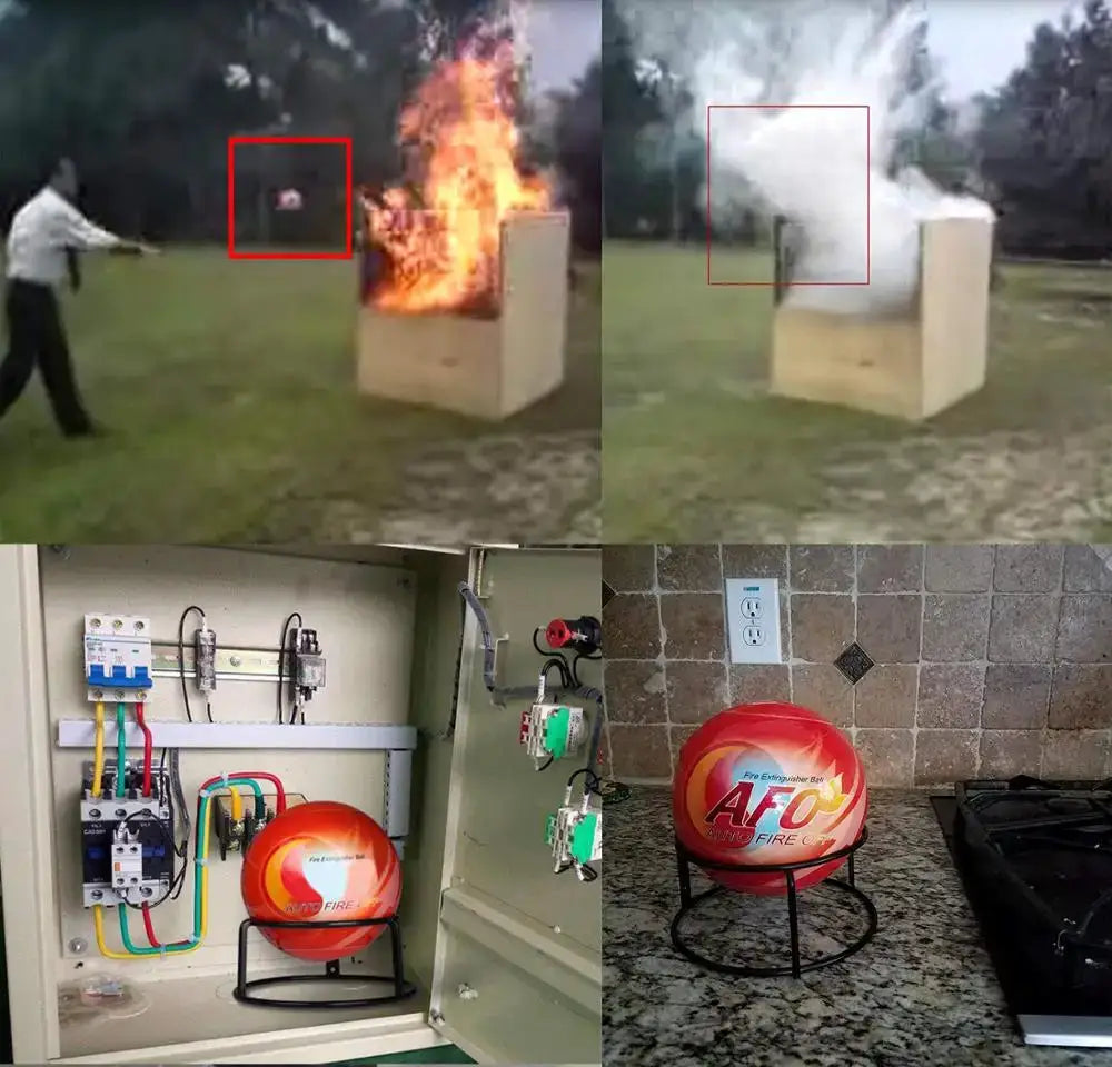 0.5kg Automatic Fire Extinguisher Ball With Bracket For Sockets Distribution Box And Cars Eco Safe Dry Powder