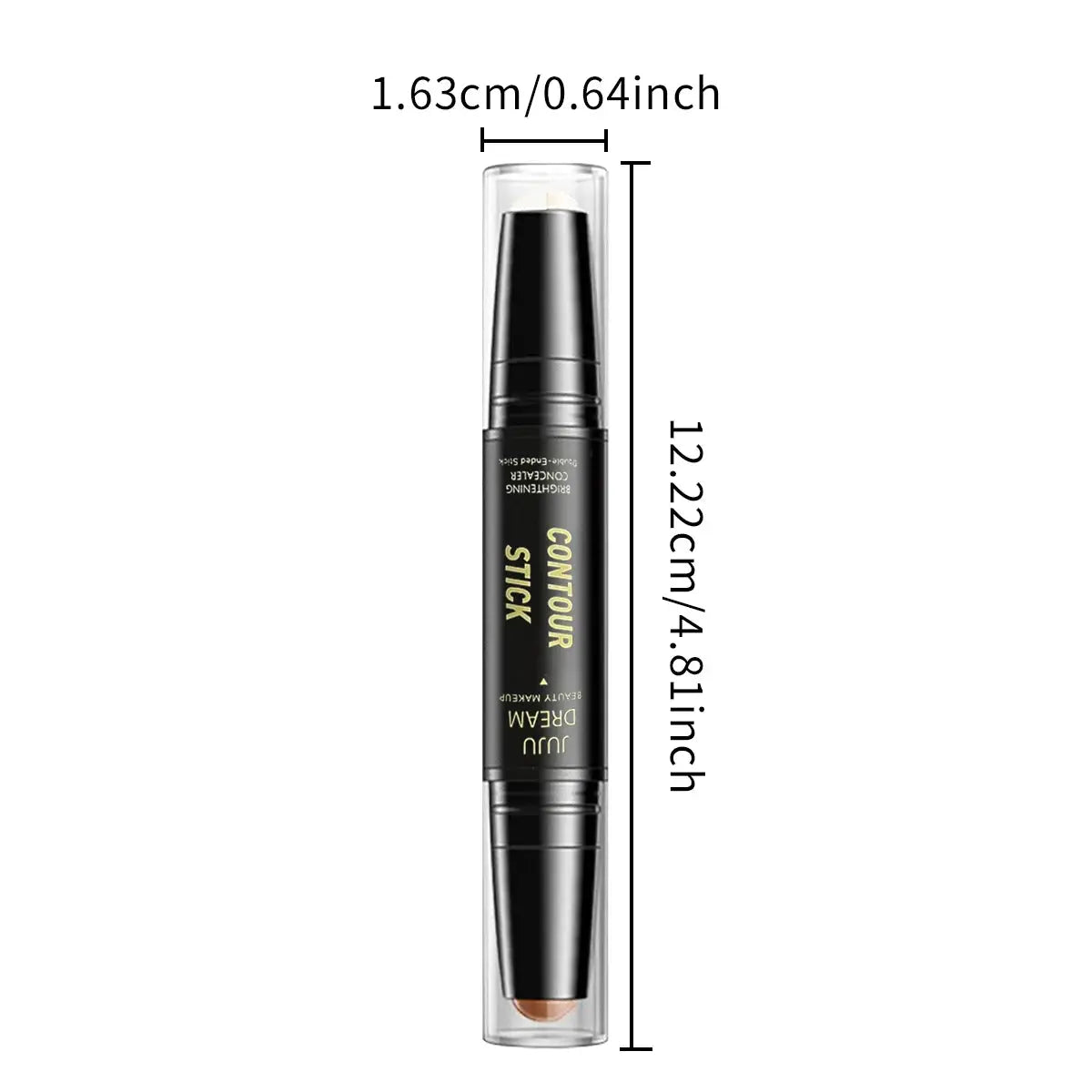 LuminaGlow Dual Ended Contour Stick All In One Foundation Concealer Bronzer And Highlighter For Lasting Definition