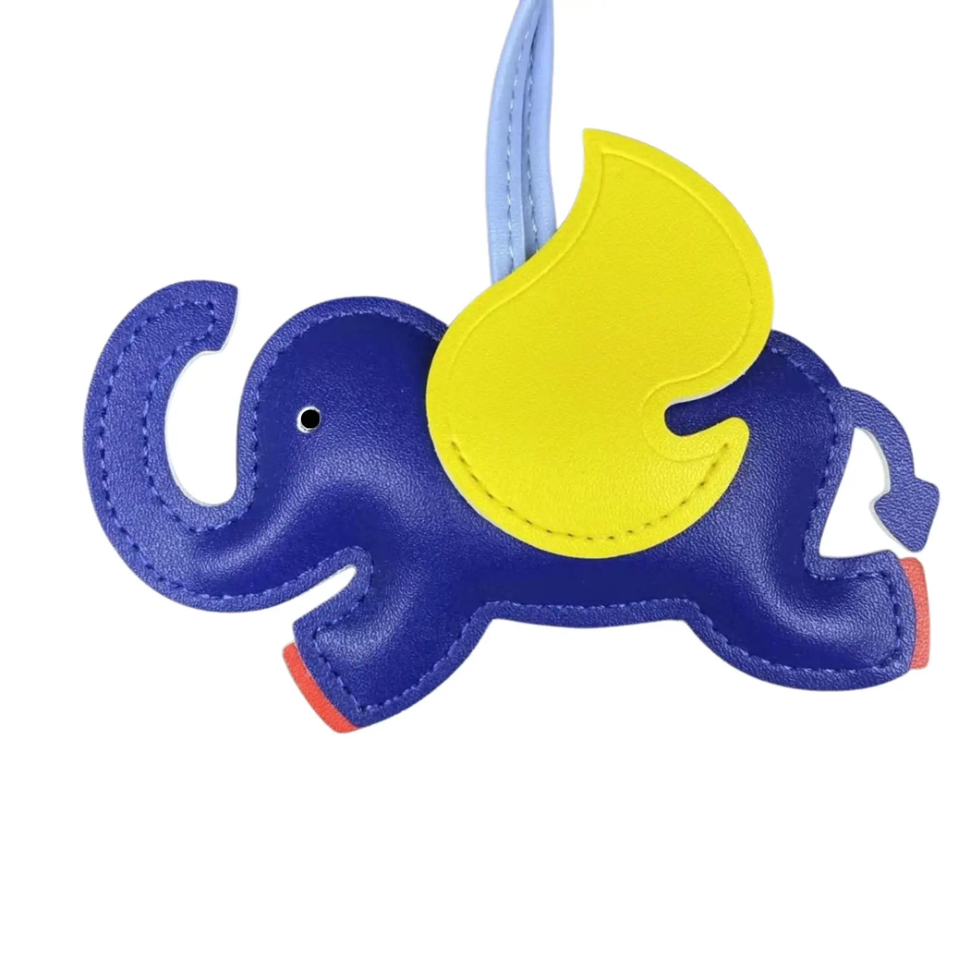 Elephant Bag Charm For Purse And Keys Multi Color PU Leather Accessory For Backpack