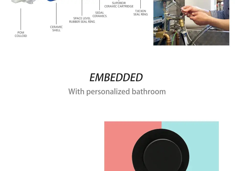 Simples Market bathroom basin faucet, wall-mounted wash mixer with ceramic cartridge, hot and cold water, single handle