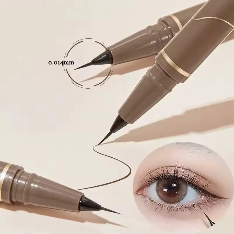 SilkLine 0.05mm Ultra Slim Liquid Eyeliner Waterproof Quick Drying Long Lasting 4 Color Set